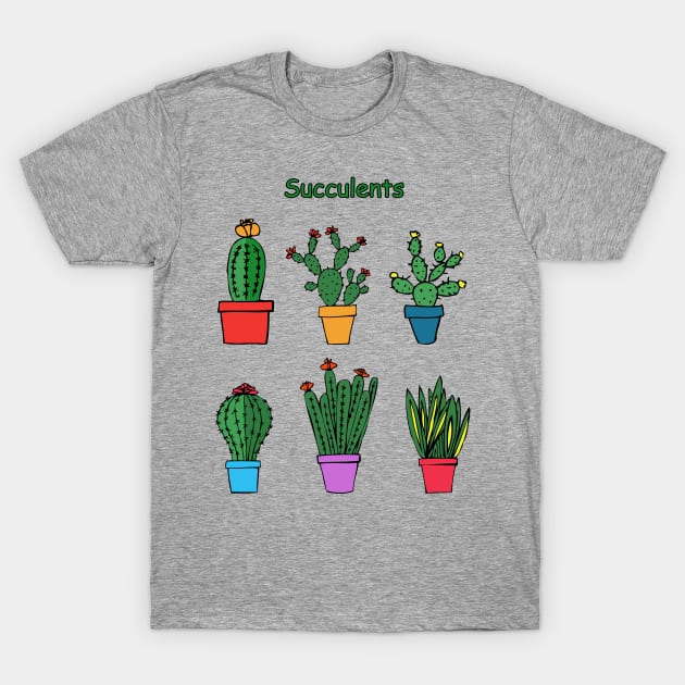 Succulents #1 T-Shirt by headrubble